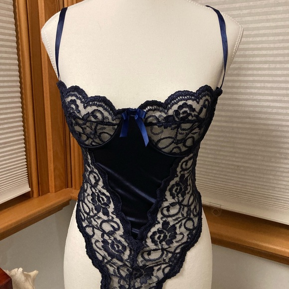 Coquette size small bodysuit in navy - Picture 1 of 7